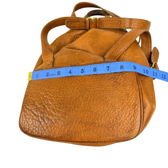 VTG Coach Sonoma Backpack 4911 Cognac Pebbled Leather Made in‎ Italy Drawstring main image 4